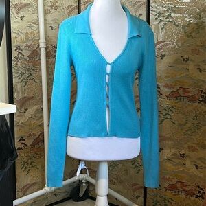 SINCERELY JULES OPEN FRONT RIBBED KNIT SWEATER SZ SMALL